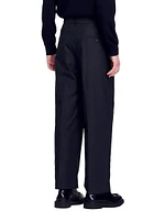 Wide-Leg Trousers with Creases