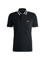 Interlock-Cotton Polo Shirt with Logo Detail