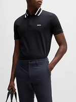 Interlock-Cotton Polo Shirt with Logo Detail