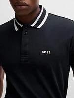 Interlock-Cotton Polo Shirt with Logo Detail