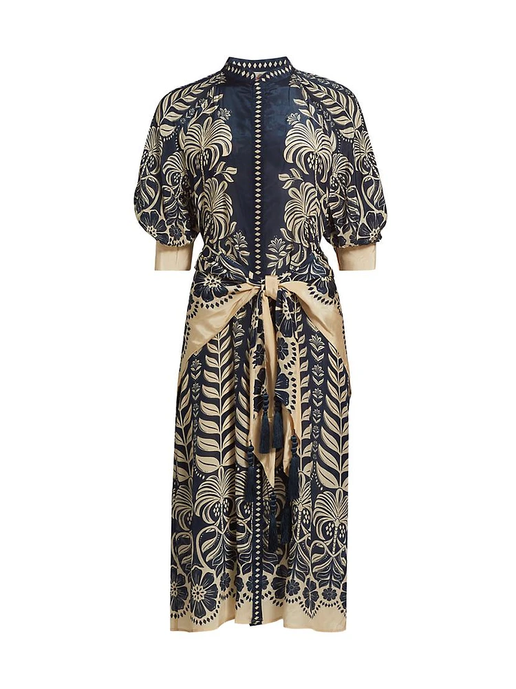 Lace Floral Midi-Dress