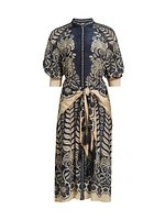 Lace Floral Midi-Dress