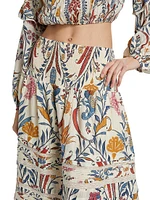 Romantic Printed Midi-Skirt