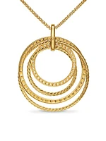 Crossover Trio Pendant Necklace in 18K Yellow Gold with Diamonds