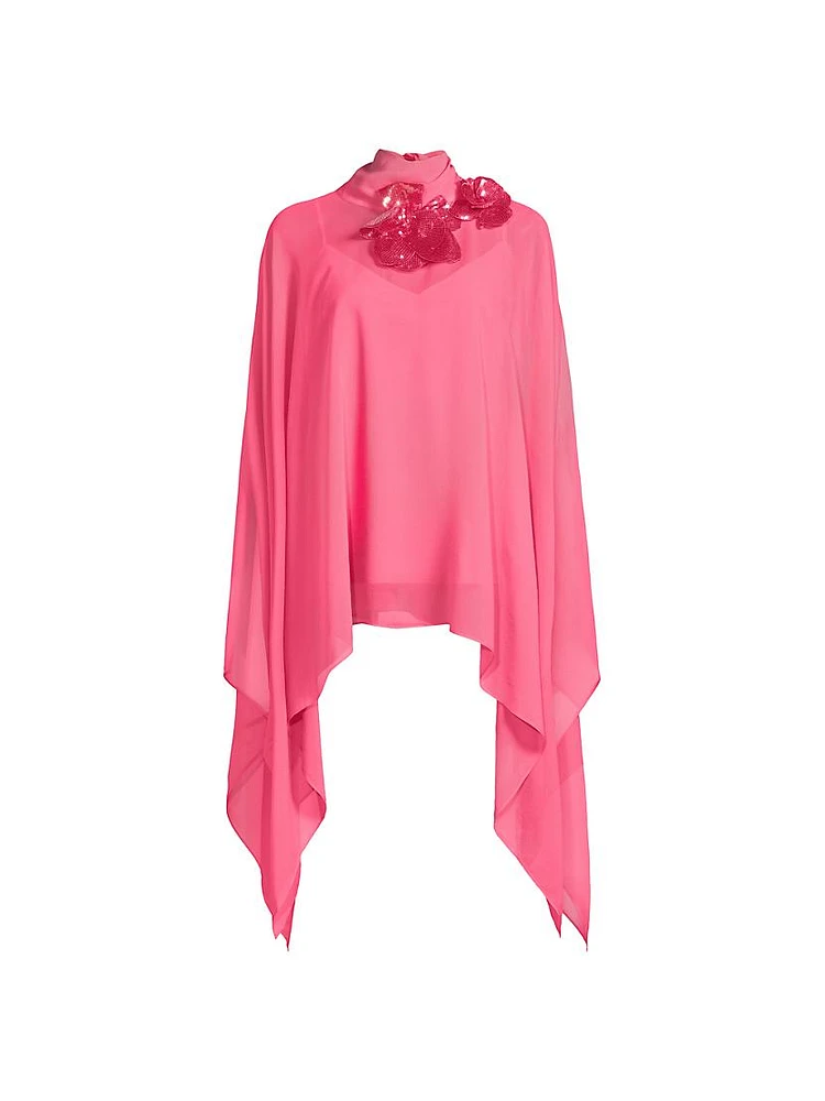 Ava Chiffon Cape Blouse