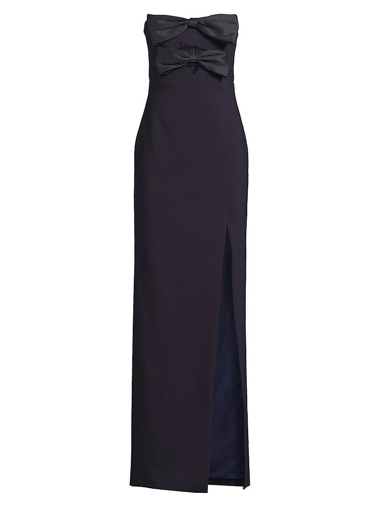 Bea Cut-Out Strapless Column Gown