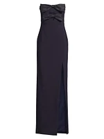 Bea Cut-Out Strapless Column Gown