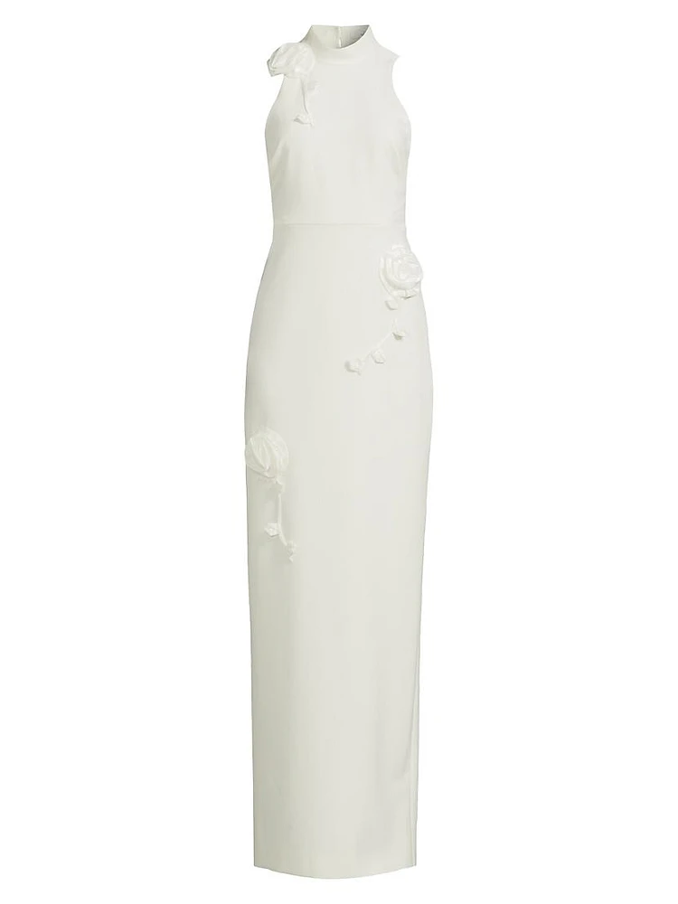 Doiran Halterneck Column Gown