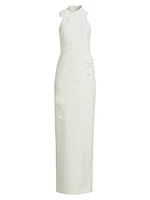 Doiran Halterneck Column Gown