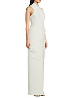 Doiran Halterneck Column Gown