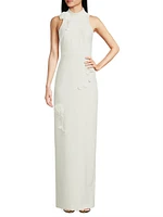 Doiran Halterneck Column Gown