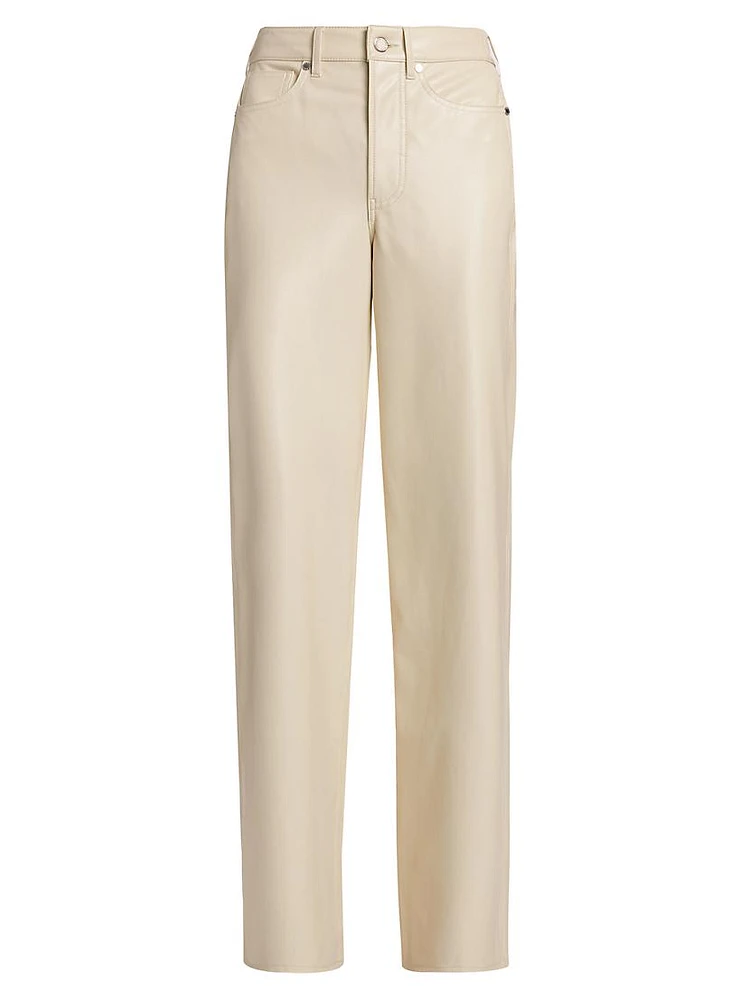 Taylor Faux-Leather Wide-Leg Pants