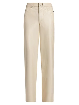 Taylor Faux-Leather Wide-Leg Pants