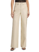 Taylor Faux-Leather Wide-Leg Pants