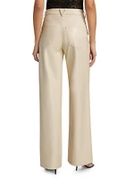 Taylor Faux-Leather Wide-Leg Pants