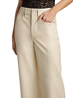 Taylor Faux-Leather Wide-Leg Pants