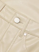 Taylor Faux-Leather Wide-Leg Pants