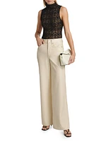 Taylor Faux-Leather Wide-Leg Pants