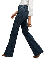 Crosbie Embellished High-Rise Wide-Leg Jeans