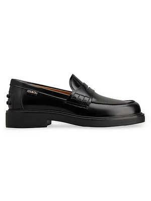 Logo-Detailed Leather Penny Loafers