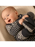 Baby Boy's 2-Piece Snowflake Knit Beanie & Booties Set