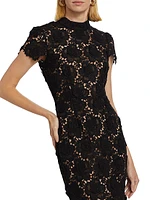 Flower Lace Mermaid Midi-Dress