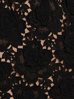 Flower Lace Mermaid Midi-Dress