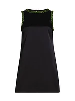 Embellished Satin Minidress