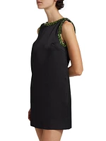 Embellished Satin Minidress