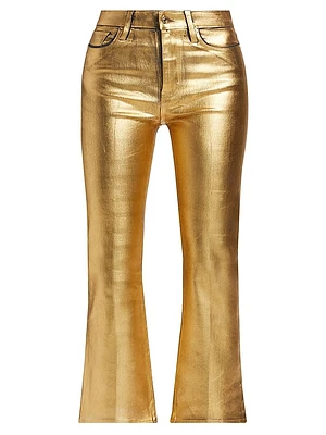 Le Crop Coated Mini Boot Pants