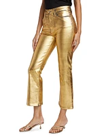 Le Crop Coated Mini Boot Pants