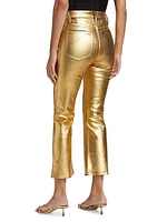 Le Crop Coated Mini Boot Pants