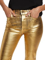 Le Crop Coated Mini Boot Pants