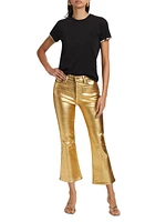 Le Crop Coated Mini Boot Pants