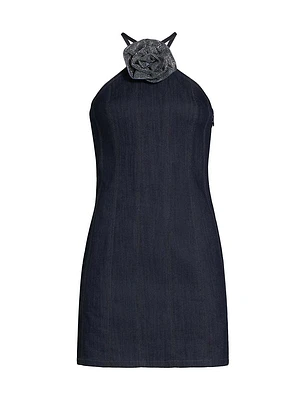 Odetta Denim Halter Minidress