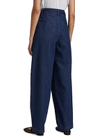 The Tapered Pleated Denim Trousers
