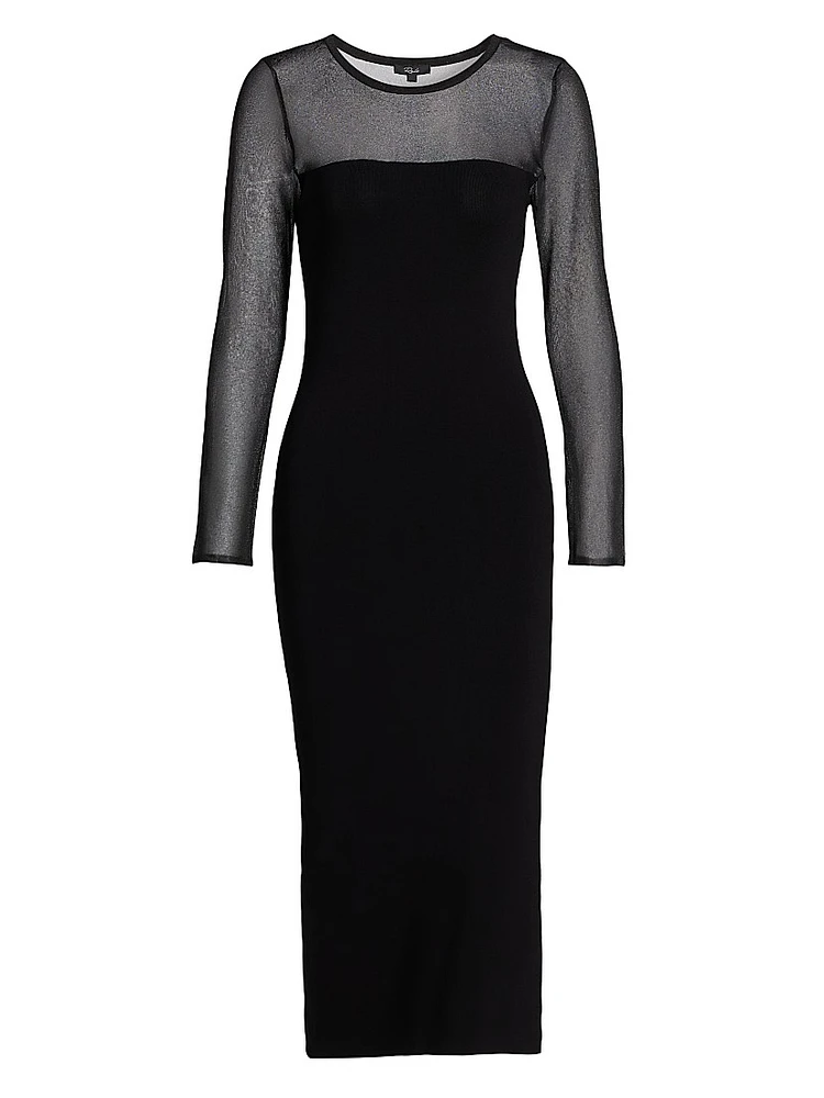 Luz Sheer Body-Con Midi-Dress