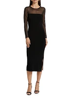 Luz Sheer Body-Con Midi-Dress