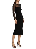 Luz Sheer Body-Con Midi-Dress