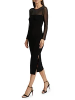 Luz Sheer Body-Con Midi-Dress