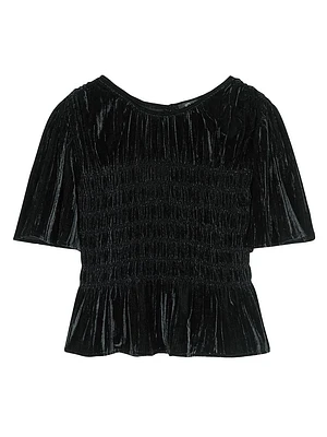 Rosie Crinkled Velvet Top