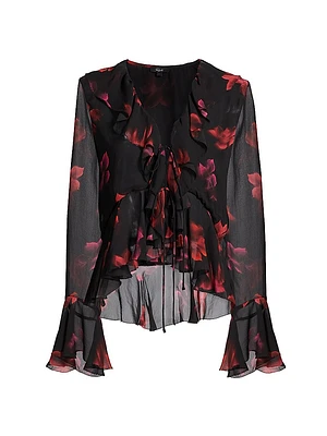 Nicoletta Floral Chiffon Top