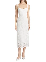 Sienna Embroidered Lace Midi-Dress