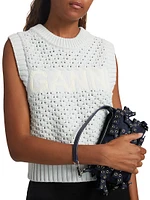 Textured Cotton Pointelle Vest