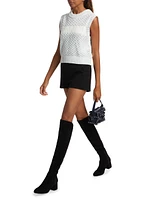 Textured Cotton Pointelle Vest