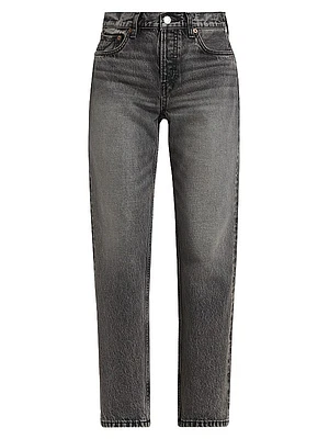 Easy Straight High-Rise Crop Jeans