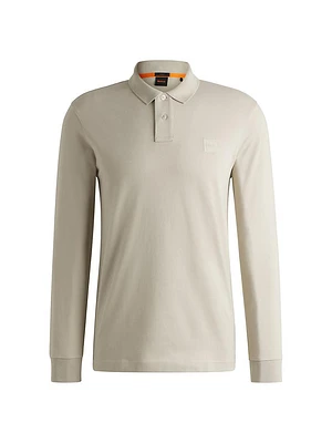 Stretch-Cotton Slim-Fit Polo Shirt with Logo Patch