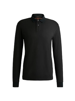 Stretch-Cotton Slim-Fit Polo Shirt with Logo Patch