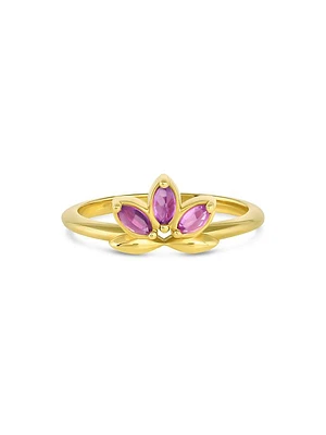 Tillya Tepe 18K Yellow Gold & Pink Sapphire Lotus Ring