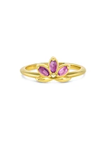 Tillya Tepe 18K Yellow Gold & Pink Sapphire Lotus Ring